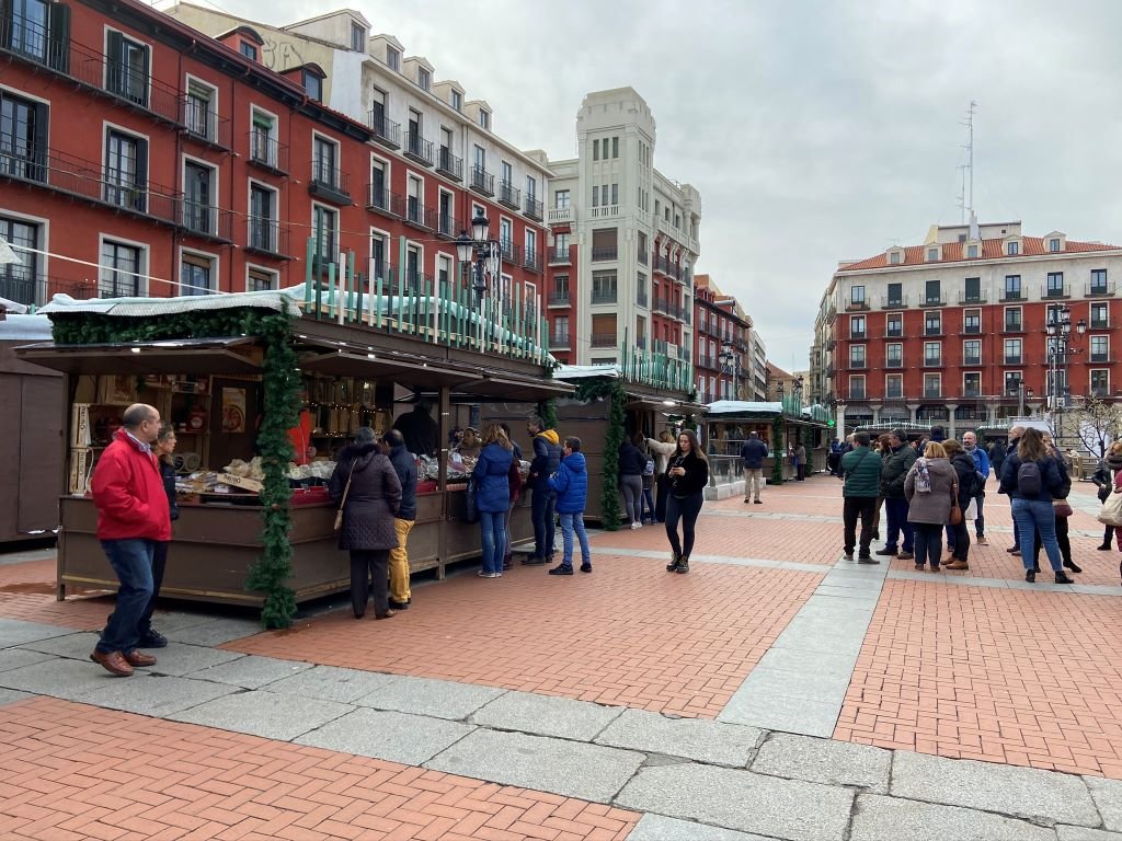 Feirinha de Natal na Plaza Mayor de Valladolid